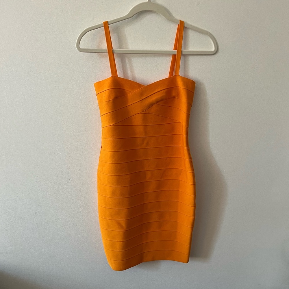 Tiger Mist Orange Bodycon / Bandage Dress